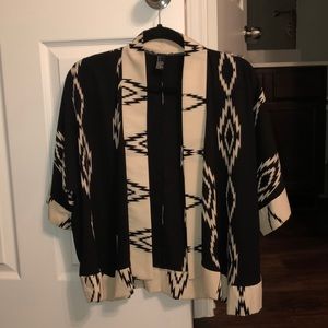 Black and Cream throw over.